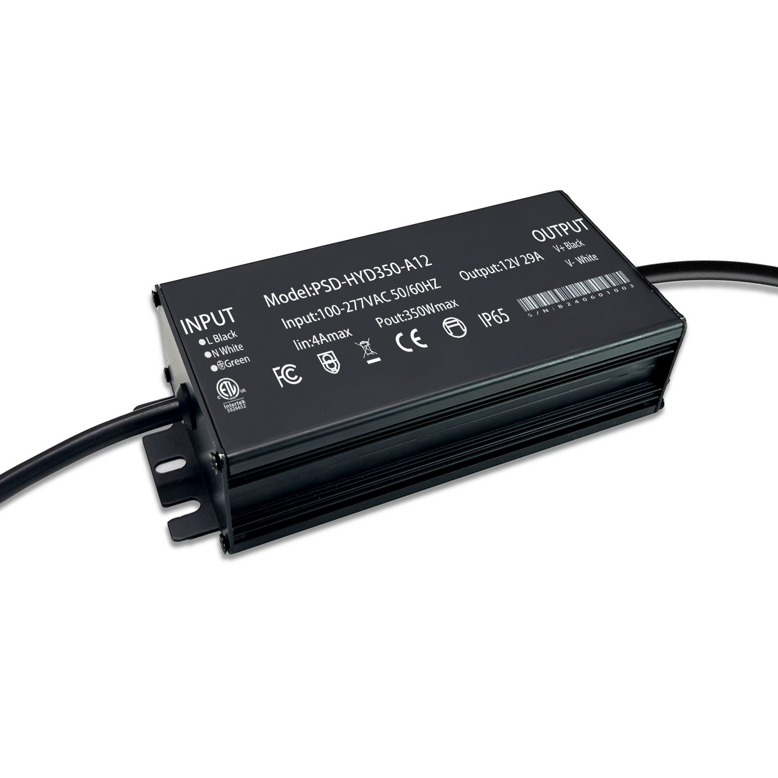12V LED driver with ETL certification for LED strip and cabinet lighting