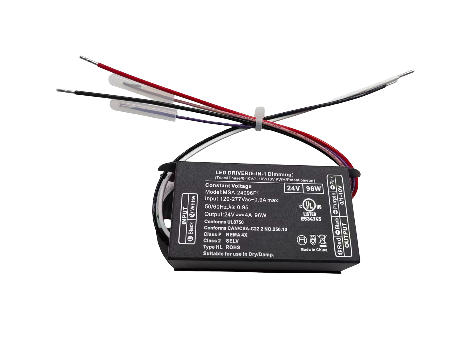 flicker-free led driver 96w